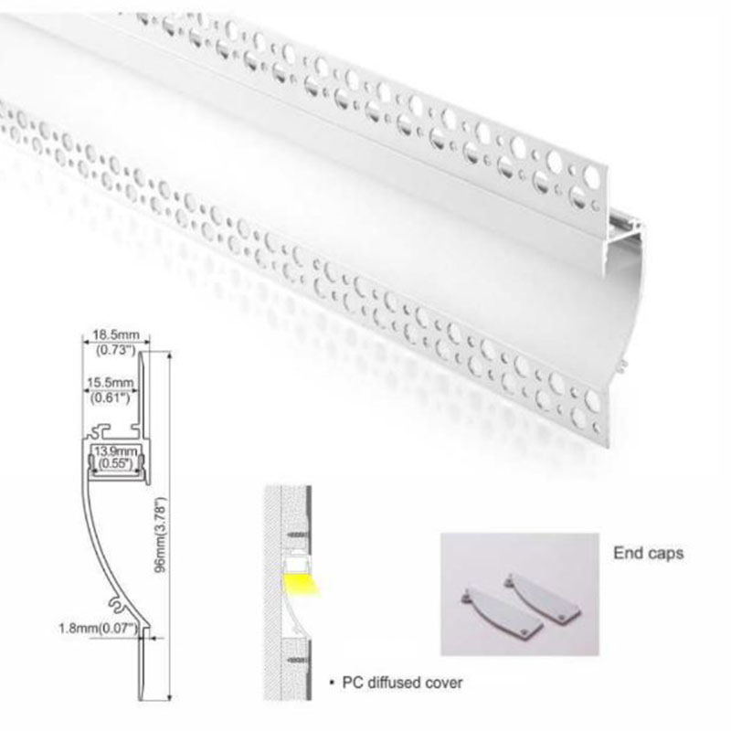 profilé aluminium intégration murale